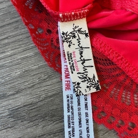 Free People Mari Printed Bralette In Red Combo Size Small - Picture 6 of 13